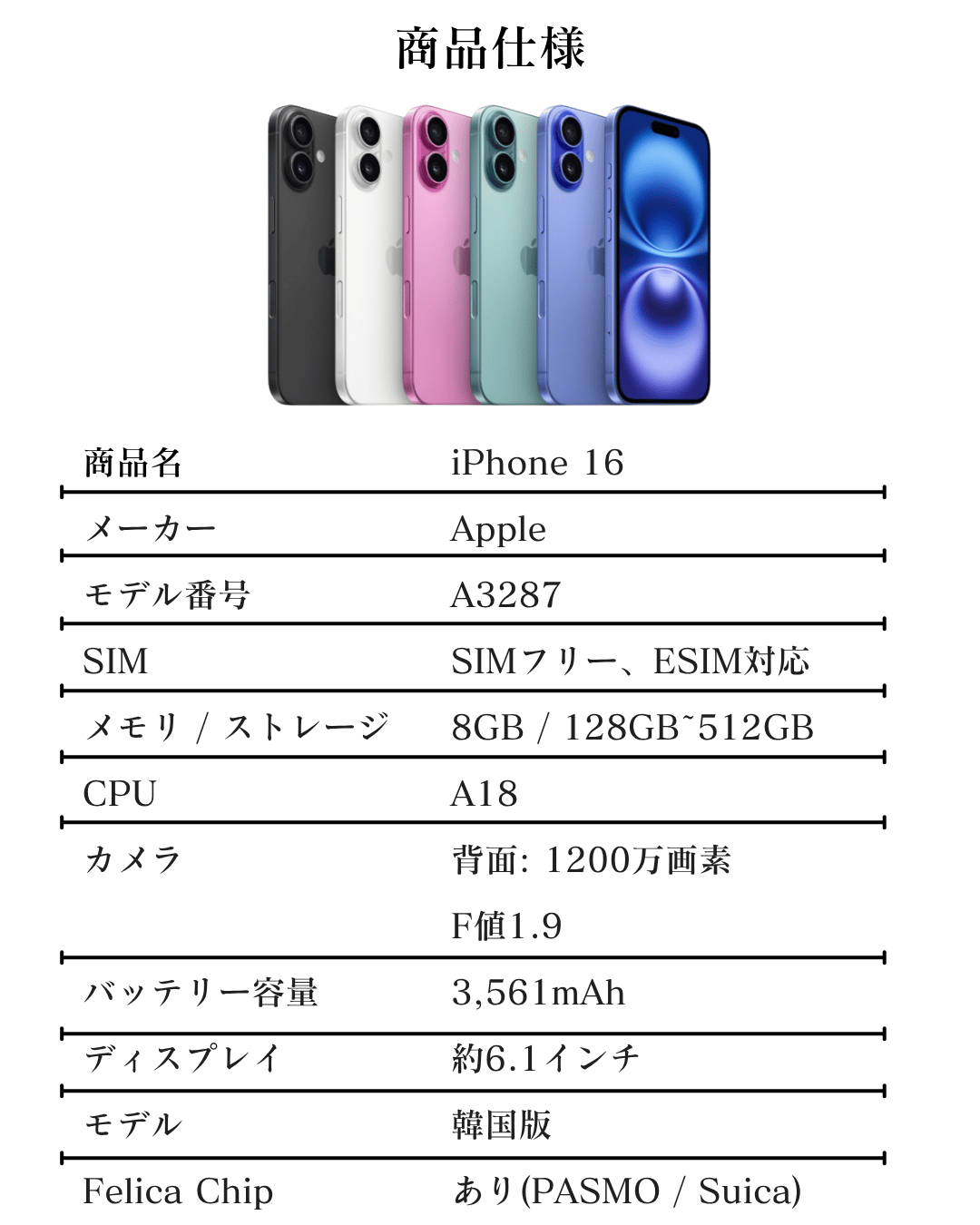 iPhone 16 Simフリー 本体 – NCモバイル iPhone 16 Simフリー 本体 – NCモバイル